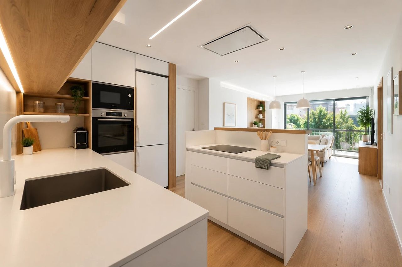 Reforma integral con cocina de isla en María de Huerva